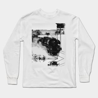 Steam Train Ride - Vintage Trains Long Sleeve T-Shirt